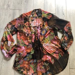 Cocomo woman Large, sheer top multicolor